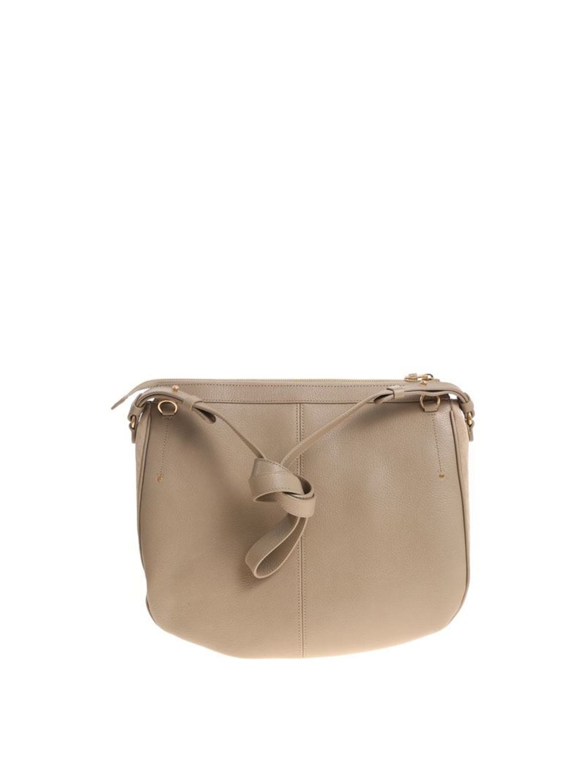 Shop See By Chloé Hana Leather And Suede Bag In Beis